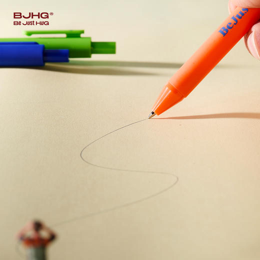 BJHG不计后果趣味圆珠笔速干顺滑七彩缤纷办公刷题专用蓝色签字笔 商品图3