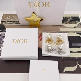 DIOR迪奥 字母标识 珍珠 水钻 耳环 （XTY）