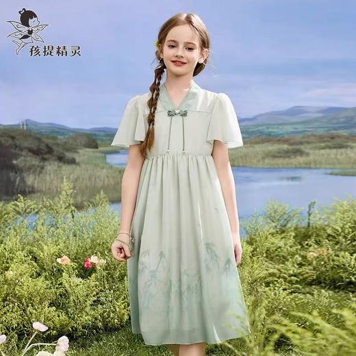 中秋大力度清仓~（不支持退）【孩提精灵】2060 改良旗袍国风新中式童连衣裙-喜出 商品图0