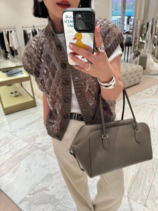 The Row EW 保龄球包，黑色灰色(MM) 商品图14