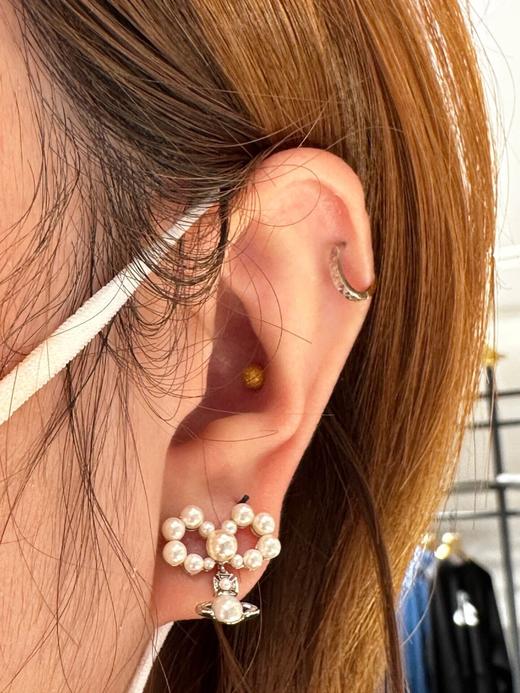 西太后 绝美珍珠蝴蝶结土星耳钉！（XTY） 商品图4