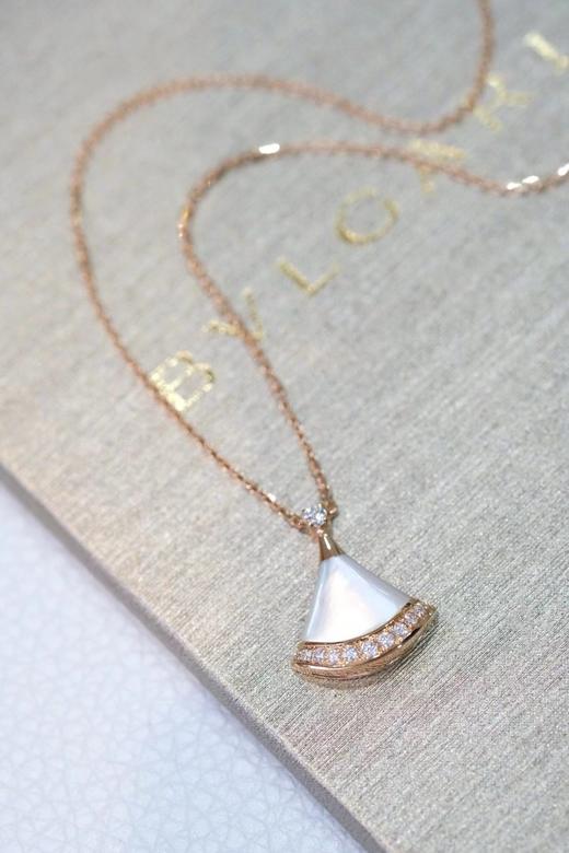 宝格丽 diva's dream 玫瑰金白贝母/红色小号扇子项链（XTY） 商品图3