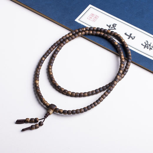 xy0420，5.8mm桶珠沉香108佛珠多圈手链项链 商品图5