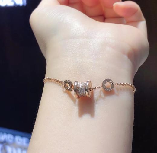 宝格丽 b.zero1 玫瑰金中间满钻小蛮腰手链 双色可选（XTY） 商品图5