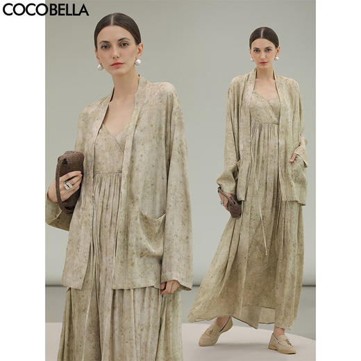 COCOBELLA侘寂风花萝提花炒色外套新中式女秋国风上衣SC0075 商品图0