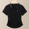 「自」全新升级【铂金会员109/天猫149/差价40】(10939)洛诗琳POLO领T恤2025夏季小个子翻领正肩显瘦短袖上衣女 商品缩略图2