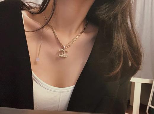 香奈儿 21春夏新款浅金色双层浮雕两用项链（XK） 商品图2