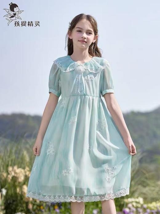 【孩提精灵】1079清新绿渐变公主裙童连衣裙-喜出 商品图0