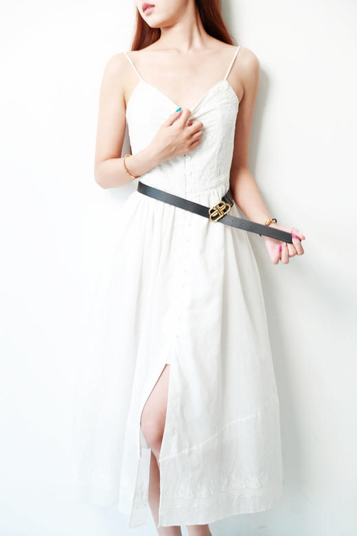 就很好看哇，复古鎏金呢。法式优雅气质黑金古铜牛皮腰带C070558 商品图0