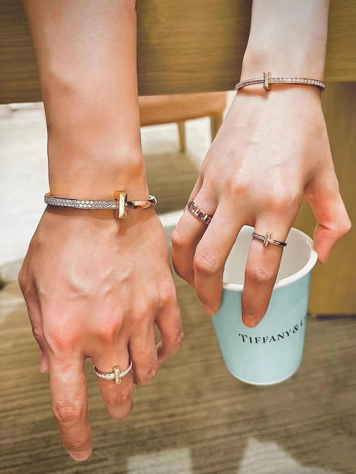 蒂芙尼 宽版半钻T字手镯（XTY） 商品图1