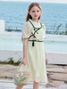 【孩提精灵】4009新中式假两件童连衣裙-喜出 商品缩略图0