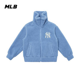 【XS断码服】【微瑕，如无货做退款处理】MLB洋基队粒粒绒男女外套NY开襟衫保暖拉链夹克情侣款上衣外套3AJPF0316