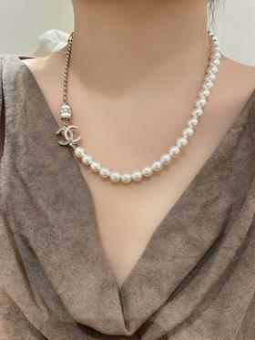 香奈儿 24B 粉色滴油双C珍珠项链（XTY）