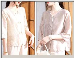 54S605国风天丝款新中式上衣 商品图4