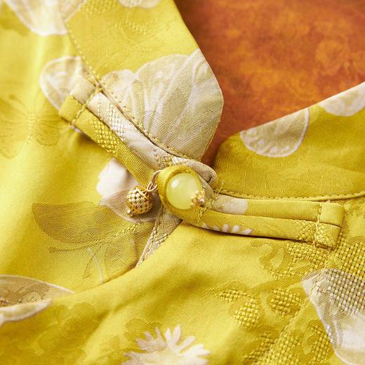 「高货wl」全新升级【铂金会员266/天猫359/差价93】(01437)洛诗琳新中式人丝香云纱衬衫2025夏季复古改良旗袍上衣女 商品图3