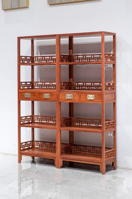 红桥红  家具严选  缅甸花梨（大果紫檀）【178 三围可拆卸品字格层】 商品图1