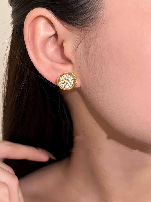 西太后 绝美土星满钻厚圆耳钉（XTY） 商品图3