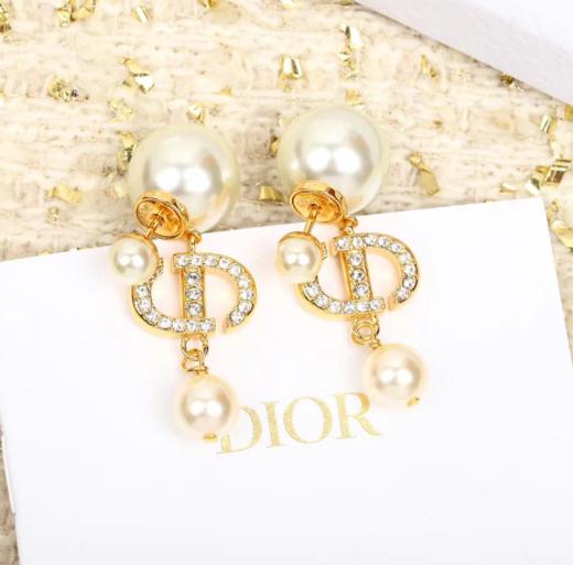 Dior 迪奥 TRIBALES 珍珠星星水钻耳环（XTY） 商品图0