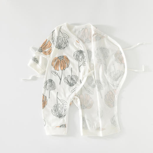 【无骨拼接，清凉透气~】新生婴儿薄款冰氧棉夏款连体衣 新生儿蝴蝶衣 宝宝哈衣 婴幼儿爬服-QQ 商品图2