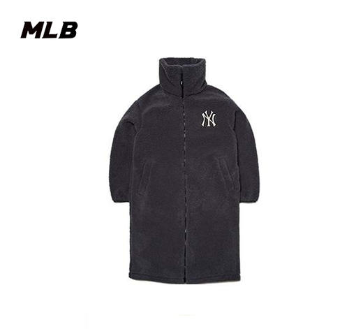 【S断码服】【微瑕，如无货做退款处理】MLB官方男女情侣羊羔绒长款外套时尚运动保暖宽松21年秋季新款3AJPF3416 商品图3