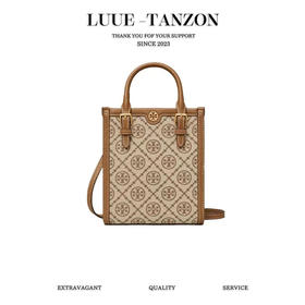 TB-MONOGRAM JACQUARD MINI N/S TOTE秋冬新款竖版复古风托特包（SS）