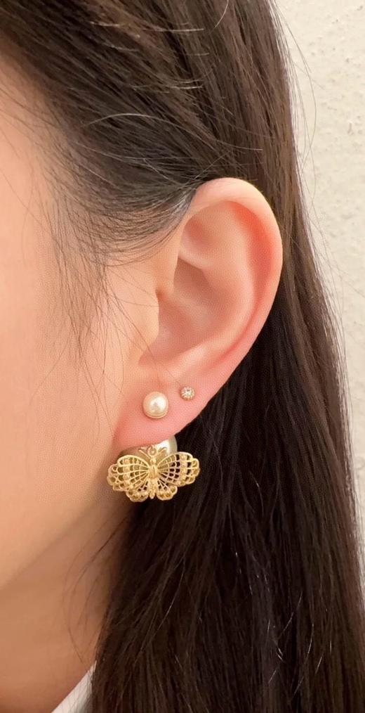 迪奥 25金蝶双珠耳钉 OMG OMG OMG 太美太浪漫了吧！戴上美的不像话（XTY） 商品图8