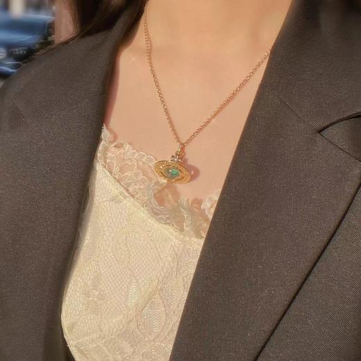 西太后 金色绿珠立体土星项链 双色（XTY） 商品图9