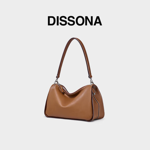 【2F】DISSONA【董洁同款】迪桑娜女包25年吐司包软包腋下包手提单肩包斜挎包 小号-棕色 商品图4