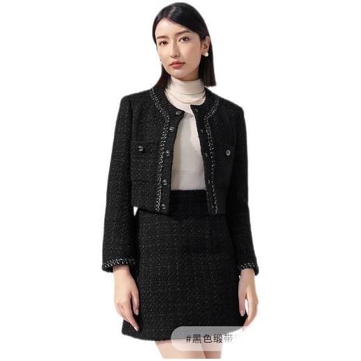 波司登 女缎带毛呢小香风羽绒服 B30134136 商品图3