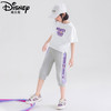 迪士尼女童七分裤套装夏季2025新款儿童短袖两件套洋气女大童夏装 商品缩略图0