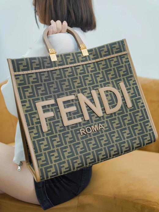 FENDI芬迪 Sunshine系列 压印老花Logo通勤大容量牛皮 阳光包托特包 购物袋 手提包 （LZ) 商品图11