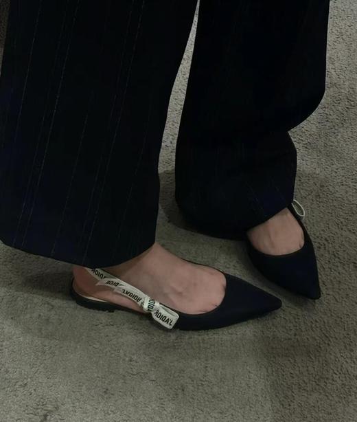 迪奥 J'Adior 尖头 系带 细跟 高跟鞋 10cm  6.5cm 芭蕾平底鞋（DBG） 商品图5