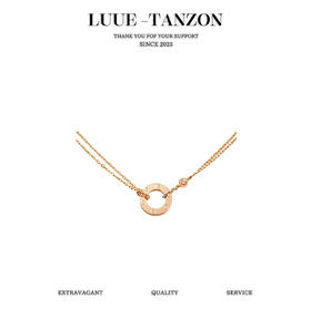 卡家love系列双层小饼项链  一面光面一面带一颗钻（XTY）