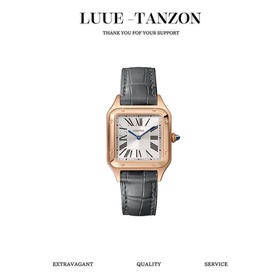 卡地亚-高端硬货又一重磅来袭！卡地亚山度士 杜蒙系列鳄鱼皮带手表欧洲渠道！其他尺寸联系客服（ZT*SH）