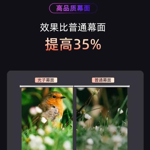 【免打孔光子投影幕】电影投屏便携抗光车载尺寸50金属60户外40光子小投影仪幕布宿舍，轻松打造专属你的影院。y 商品图2