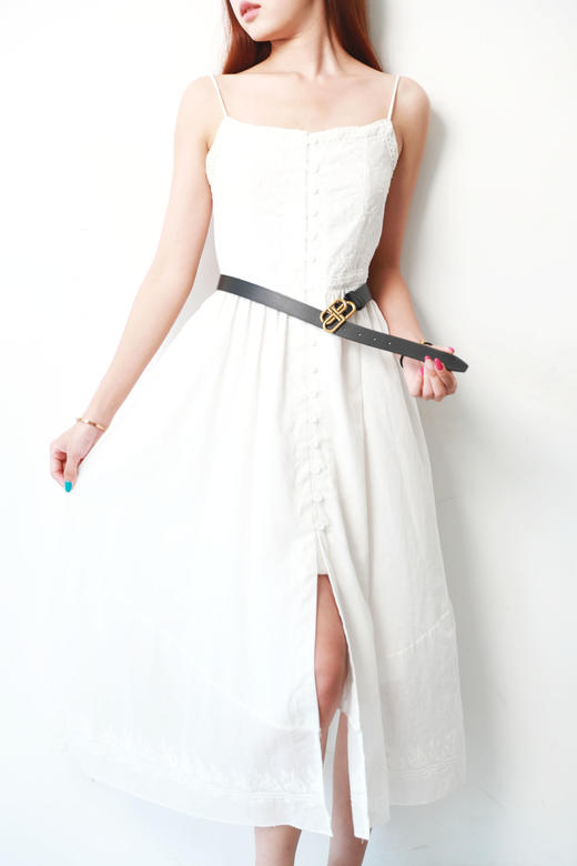 就很好看哇，复古鎏金呢。法式优雅气质黑金古铜牛皮腰带C070558 商品图13