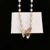 迪奥  浅金色蝴蝶珍珠项链女2024新款轻奢锁骨链法式颈链 （XTY） 商品缩略图2