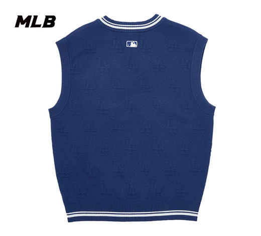 【S/M断码服】【微瑕，如无货做退款处理】MLB男女同款24秋冬新款小标暗纹老花针织马甲3AKPM0244 商品图1