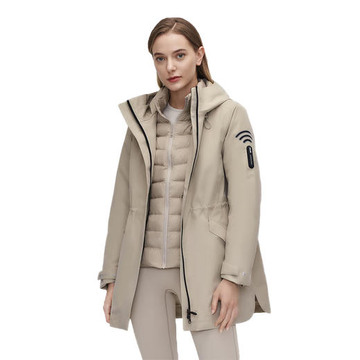 波司登 女高端一衣三穿连帽风衣羽绒服 B20132242 商品图4