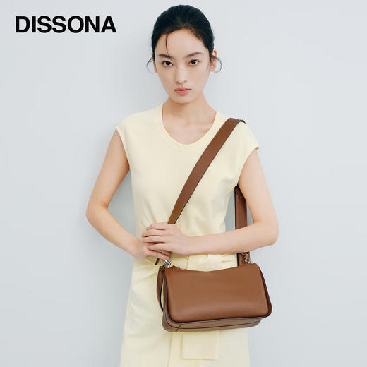 【2F】DISSONA【董洁同款】迪桑娜女包25年吐司包软包腋下包手提单肩包斜挎包 小号-棕色 商品图2