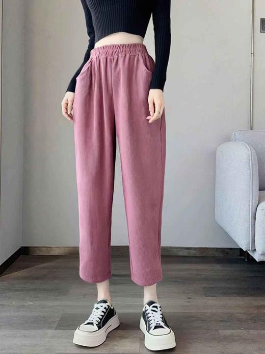 双十二福利！【诗铭洛可】W332条绒裤显瘦萝卜裤 商品图7