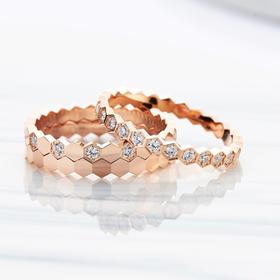 尚美 蜂窝戒指  V金镀金CNC版本 （XTY）