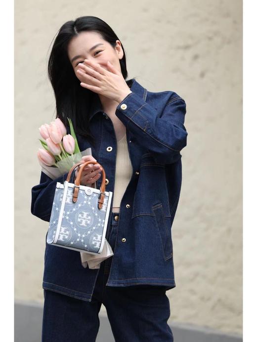 TB-MONOGRAM JACQUARD MINI N/S TOTE秋冬新款竖版复古风托特包（SS） 商品图8