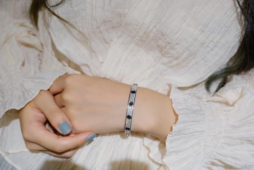 卡地亚  黑陶瓷满天星宽版手镯    （XTY） 商品图11