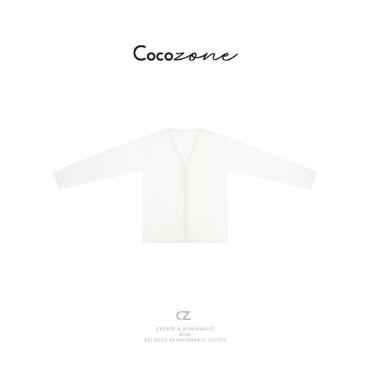 COCO ZONE 刘一一 【人丝亚麻混纺】V领单排扣针织开衫CD2A1105 商品图1
