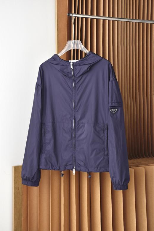 普拉达Prada 2025早春新款连帽拉链长袖夹克短外套时尚百搭显瘦上衣（SS） 商品图3