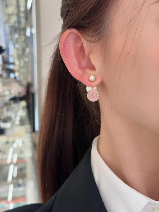 迪奥 25早春最新款绝美系列 彩色小圆双珠耳钉（XTY) 商品图4