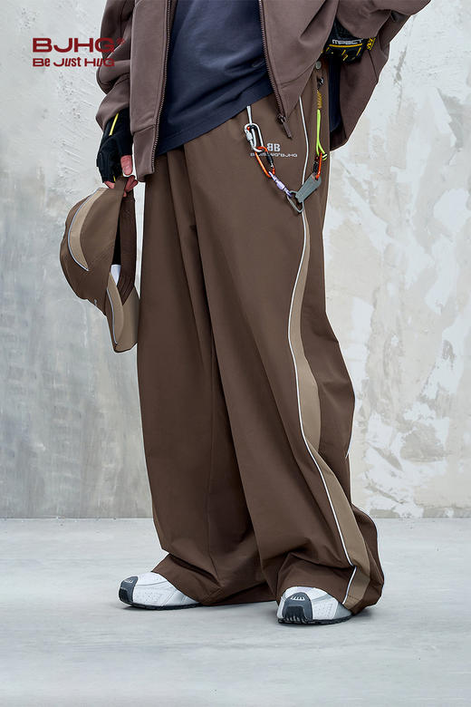 BJHG不计后果机能风工装裤子男款夏季轻薄反光条设计感冲锋长裤女 商品图4