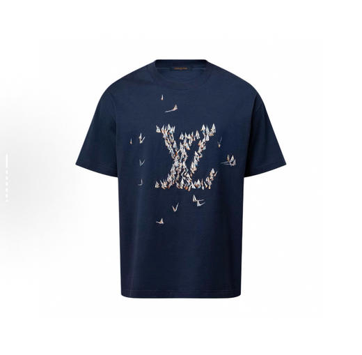 L-T 帆船刺绣藏蓝T恤 商品图0