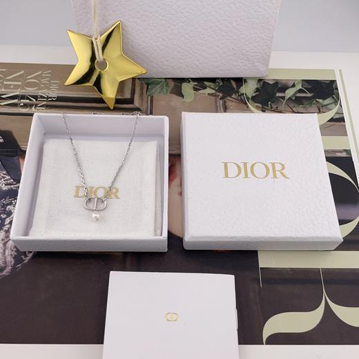 DIOR迪奥 饰以 CD 标志珍珠吊坠 金属 项链 （XTY） 商品图0